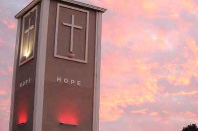 built structure against sunset sky